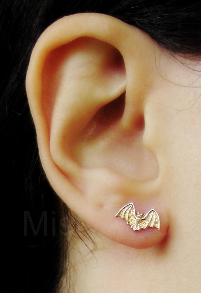 Bat Earrings Goth Jewelry Dark Academia Jewelry Halloween Etsy
