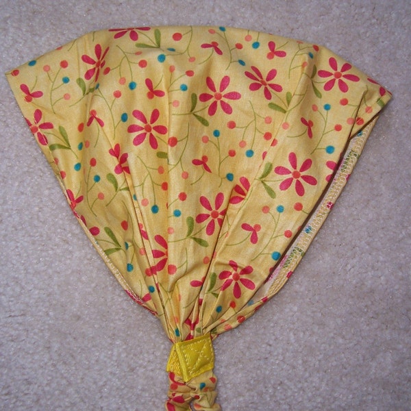SALE Fabric Bandana Headband with Yellow Floral