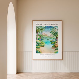 Christian Wall Art, Faith Poster, Bible Art, Modern Bible Verse Wall Art, Scripture Christian Gift