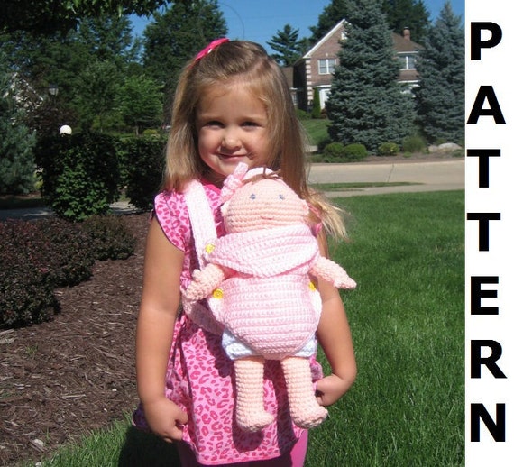 crochet baby doll carrier
