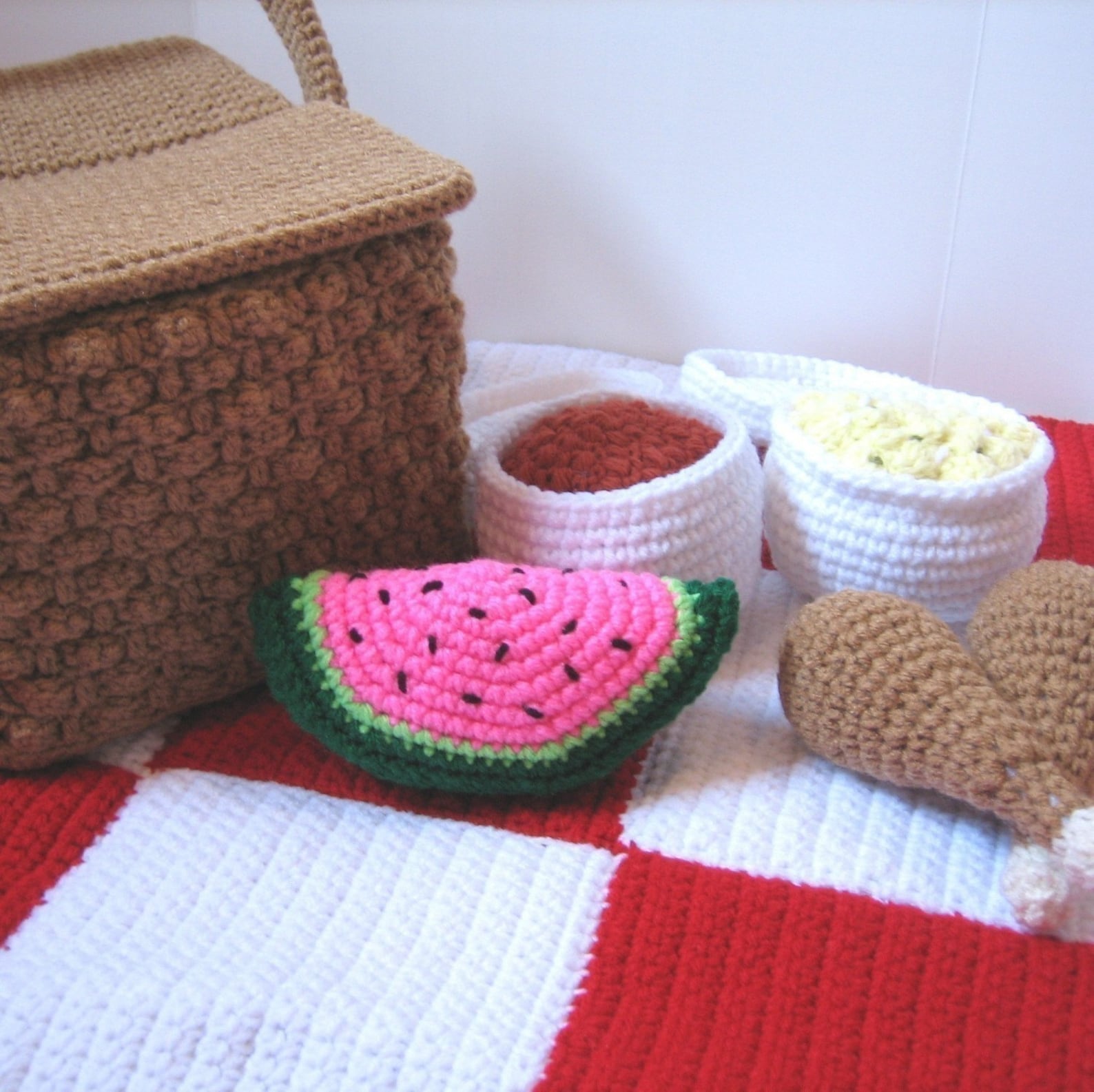Picnic Basket Play Food Crochet Pattern Etsy