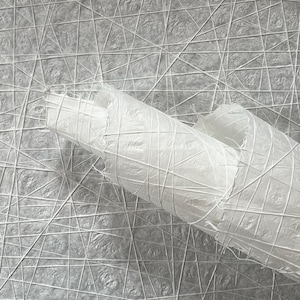 Handmade Interlace Paper Pattern, Mulberry Paper Sheets, White Cotton Threads | Full or Half Sheets | Unique Craft Paper - 60x90cm 30gsm
