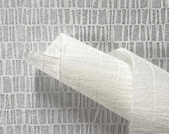 Handmade Mulberry Lace Paper: Organic Bricks Pattern, Translucent Craft Paper 45gsm