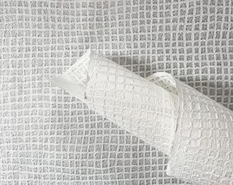 Handmade Lace Mulberry Paper: Translucent Waffle Texture, Deckle Edges Sheets 45gsm