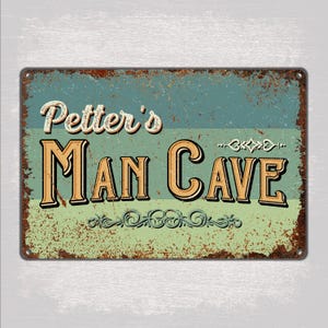 Custom Metal Man Cave Sign, Man Cave Decor, Rustic Man Cave Metal Signs, ManCave Sign, Personalized Man Cave Sign Metal Custom Man Cave Sign