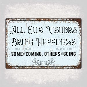 Funny Welcome Sign, Welcome Sign for Front Door, Rustic Guests Welcome Home Sign, Outdoor Welcome Sign, Vertical Welcome Sign, Thankyou Sign