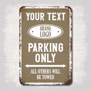 Custom Parking Metal Sign, Custom Logo Sign, Company Parking Sign, Personalized Metal Sign, Custom Metal Sign, Aluminum Sign, Street Sign