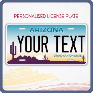 Plaque d'immatriculation ARIZONA personnalisée pour voitures, camions, motos et vélos, étiquettes personnalisées, ARIZONA, autocollant en vinyle Grand Canyon State