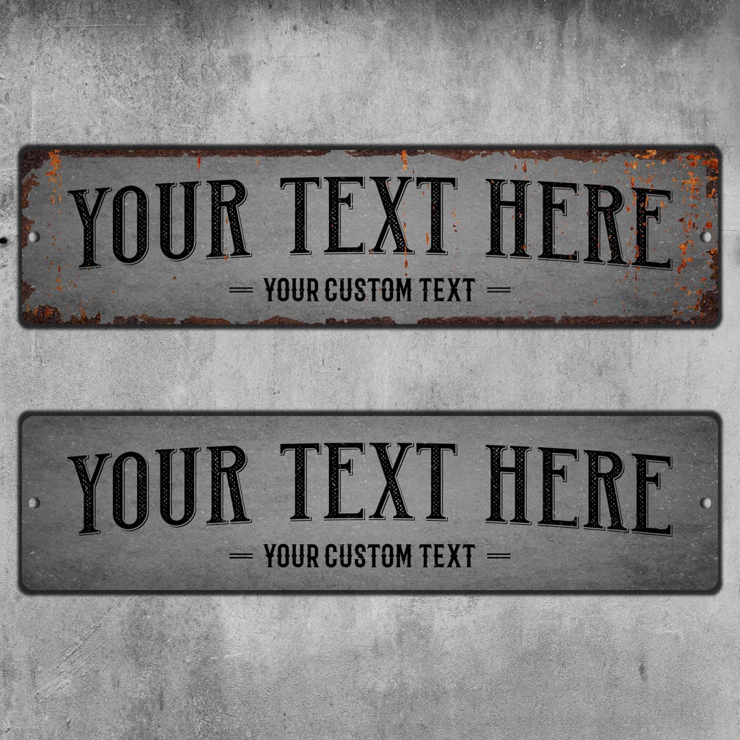 Personalized Metal Sign, Custom Text Wall Plaque for Home, Cottage ...