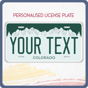 Plaque d'immatriculation personnalisée COLORADO pour voitures, camions, motos et vélos, étiquettes personnalisées, COLORADO, autocollant en vinyle Centennial State