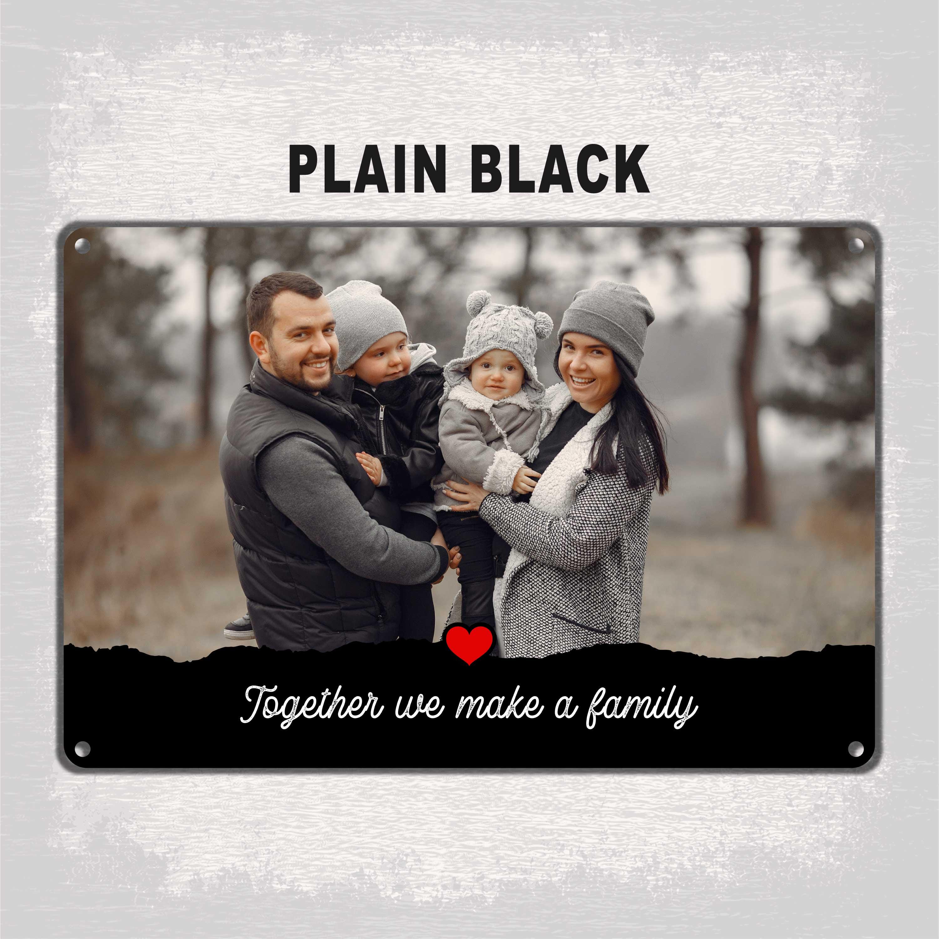 Personalized Family Photo Aluminum Sign, Custom Metal Wall Art Plaque ...