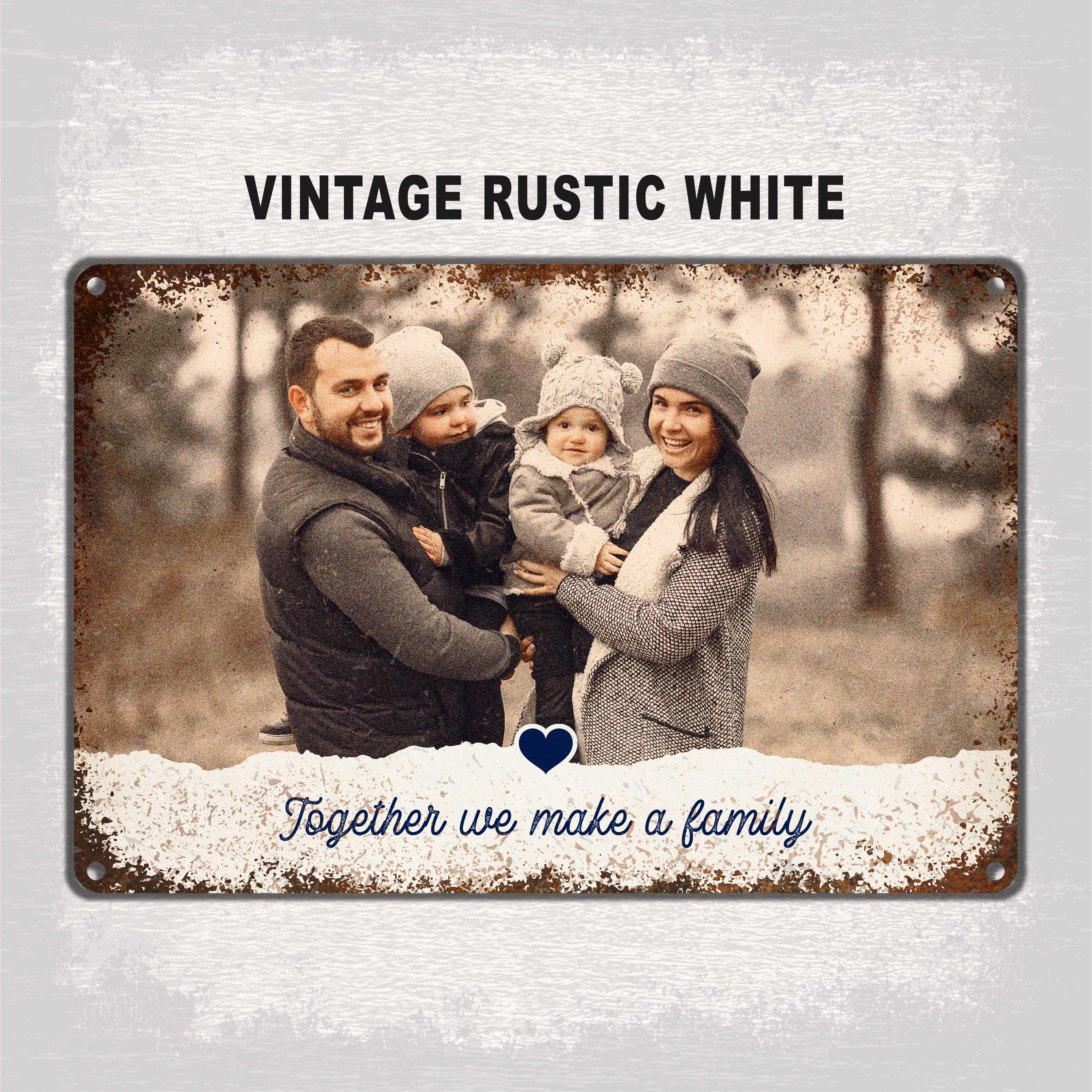 Personalized Family Photo Aluminum Sign, Custom Metal Wall Art Plaque ...
