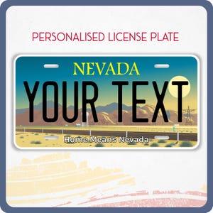 Plaque d'immatriculation NEVADA personnalisée pour voitures, camions, motos et vélos, étiquettes personnalisées, NEVADA, autocollant Silver State