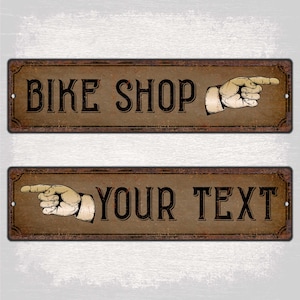 Custom Text Metal Sign, Personalized Directional Wall Plaque for Man Cave or Home Decor