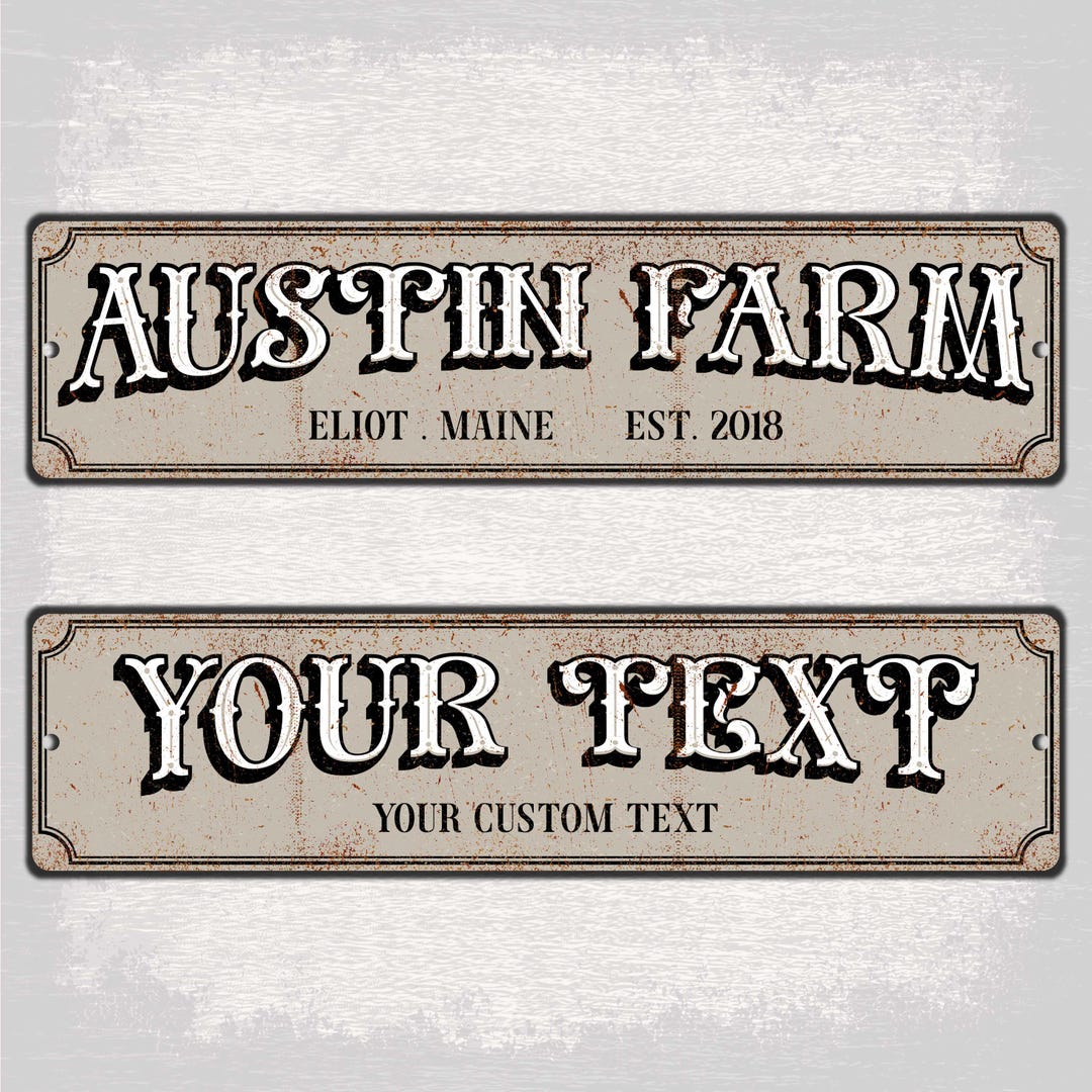 Personalized Sign Gifts, Custom Text Sign, Customized Farm Sign, Rustic ...