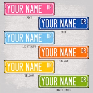 Custom Road Metal Sign, Personalized Aluminum Street Plaque for Home Office or Shop Decor