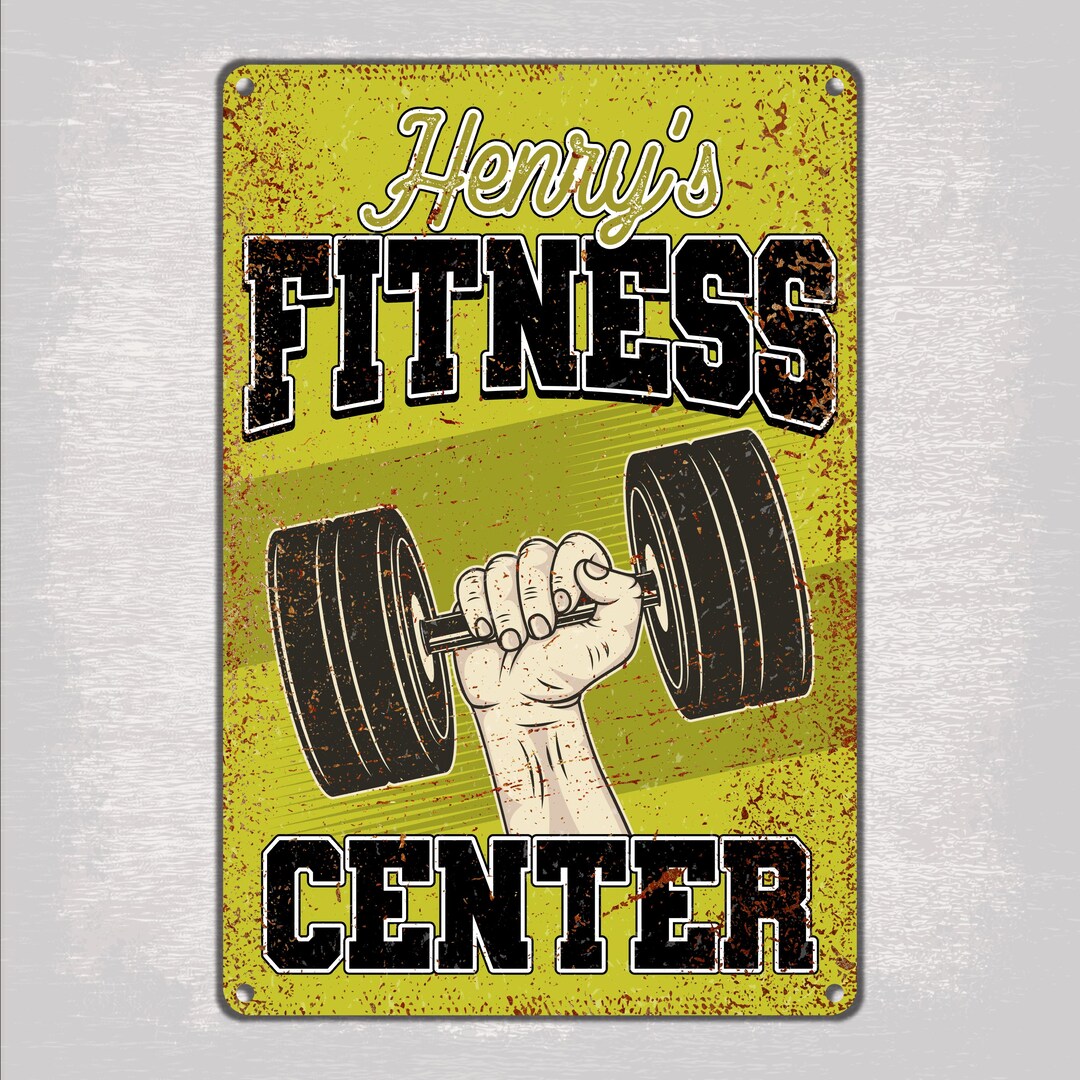 Custom Metal Workout Plaque for Home Gym or Studio Decor, Personalized ...