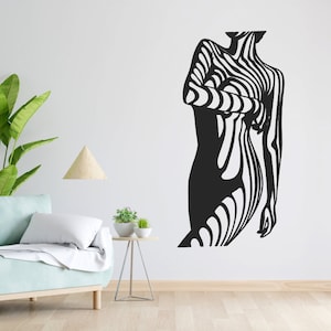 Frauen Körper Laser geschnitten svg dxf Dateien Wandaufkleber Silhouette Vorlage Cnc-Schneidefräser digitaler Vektor-Sofortdownload