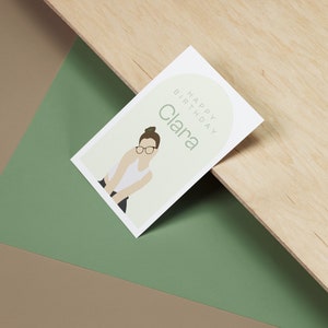 Biglietti illustrati minimalisti personalizzati, ritratti disegnati, regalo personalizzato, stampa non inclusa