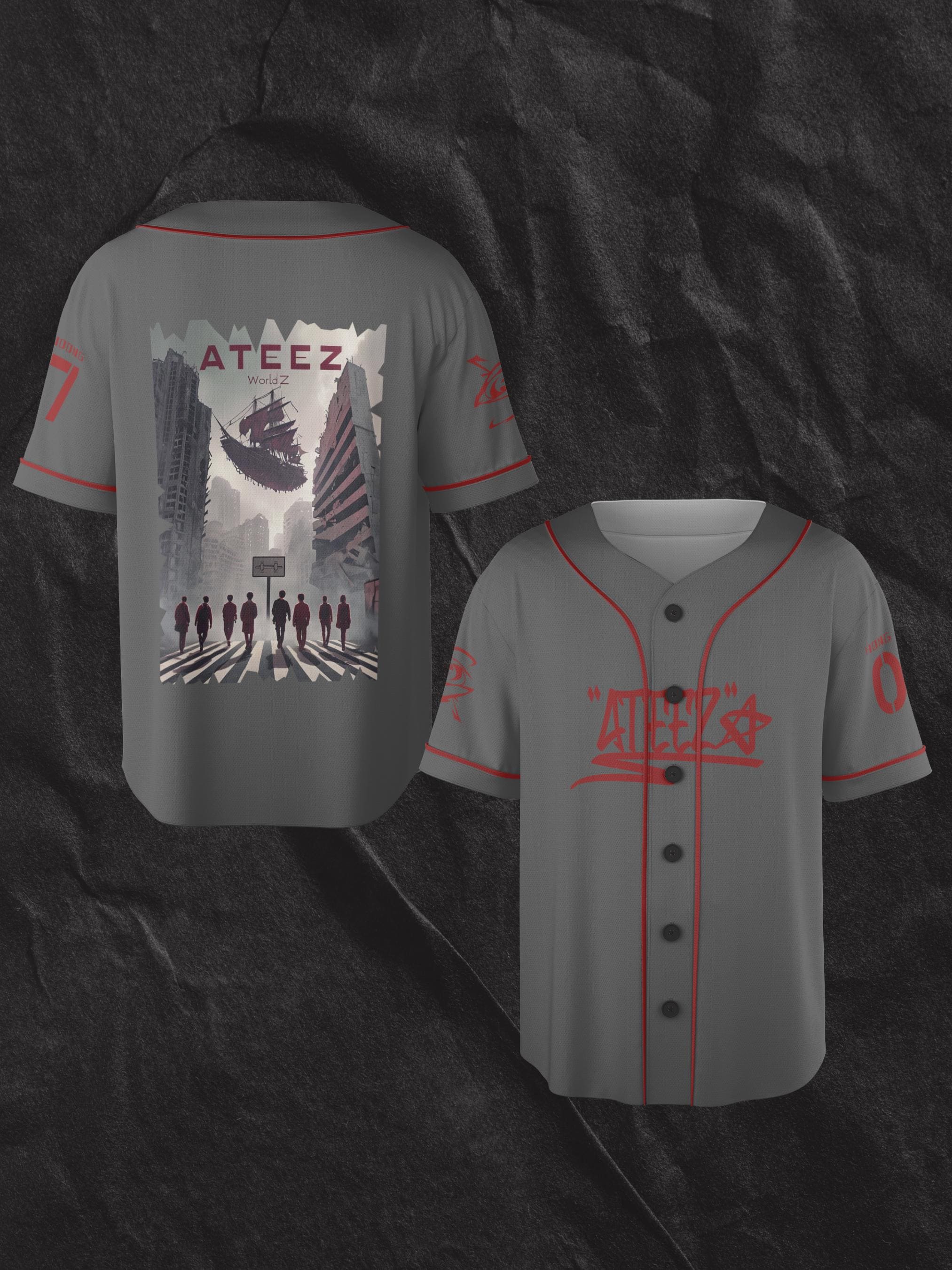 ATEEZ SAN Baseball Jersey World Tour Towards The Light North