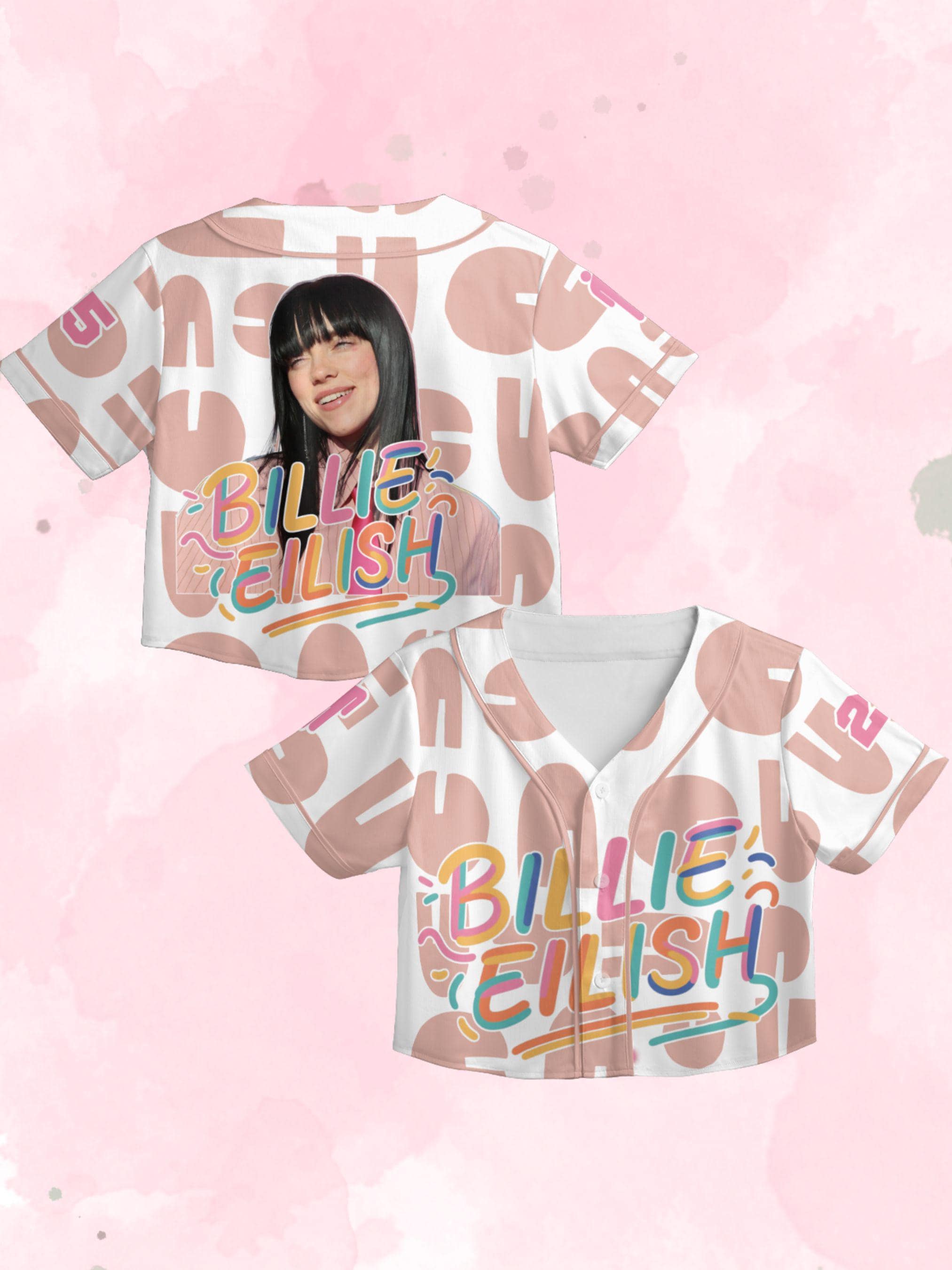 ま*ー様 ビリー・アイリッシュ BE Custom Jersey Game Te BE Custom Jersey Game Tee ビリーアイリッシュ Tシャツ - メルカリ