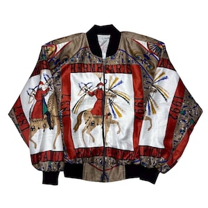 Vintage Hermes Seiden Bomberjacke