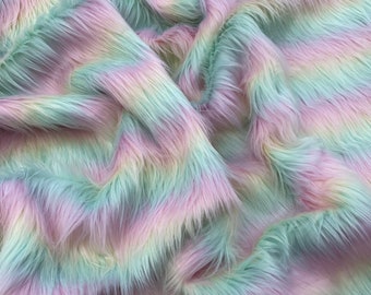 UNICORN HAIR - 2022 Range- Budget Plush Faux Fur Material - Free Post Worldwide - Various Sizes Available