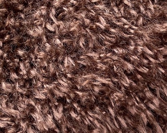 MOCK MOHAIR  - Dark Brown - Faux Fur - Free Post  - Various Sizes Available
