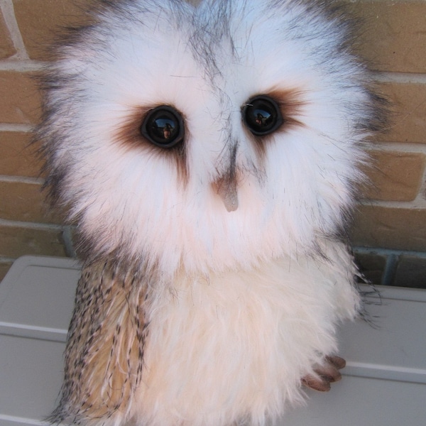 BARN OWL - Lifesize artist Bear soft sculpture - Digital PDF Pattern