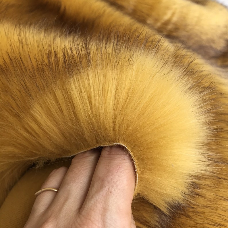 THUNDER FOX Faux Fur Fabric Handy Craft Square