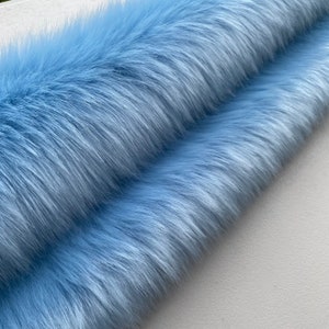 BABY BLUE - 2022 Range- Premium Heavy Pile Faux Fur Material - Free Post  - Various Sizes Available
