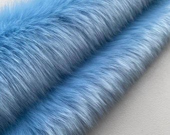 BABY BLUE - 2022 Range- Premium Heavy Pile Faux Fur Material - Free Post  - Various Sizes Available