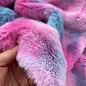 TIE DYE  -    2021 - Faux Fur - Free Post  - Various Sizes Available