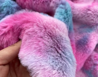 TIE DYE  -    2021 - Faux Fur - Free Post  - Various Sizes Available