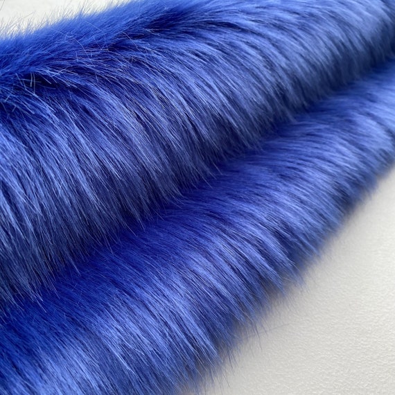 Solid Faux Fur Fabric by the Half Yard, Long Pile Fur, Fursuit