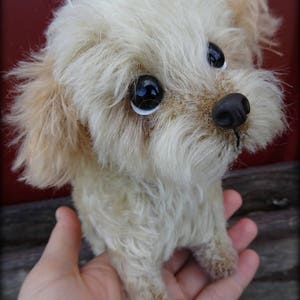 PUP - tiny soft sculpture puppy dog poodle terrier Maltese spaniel and or mixed breed PATTERN by Emma's Bears