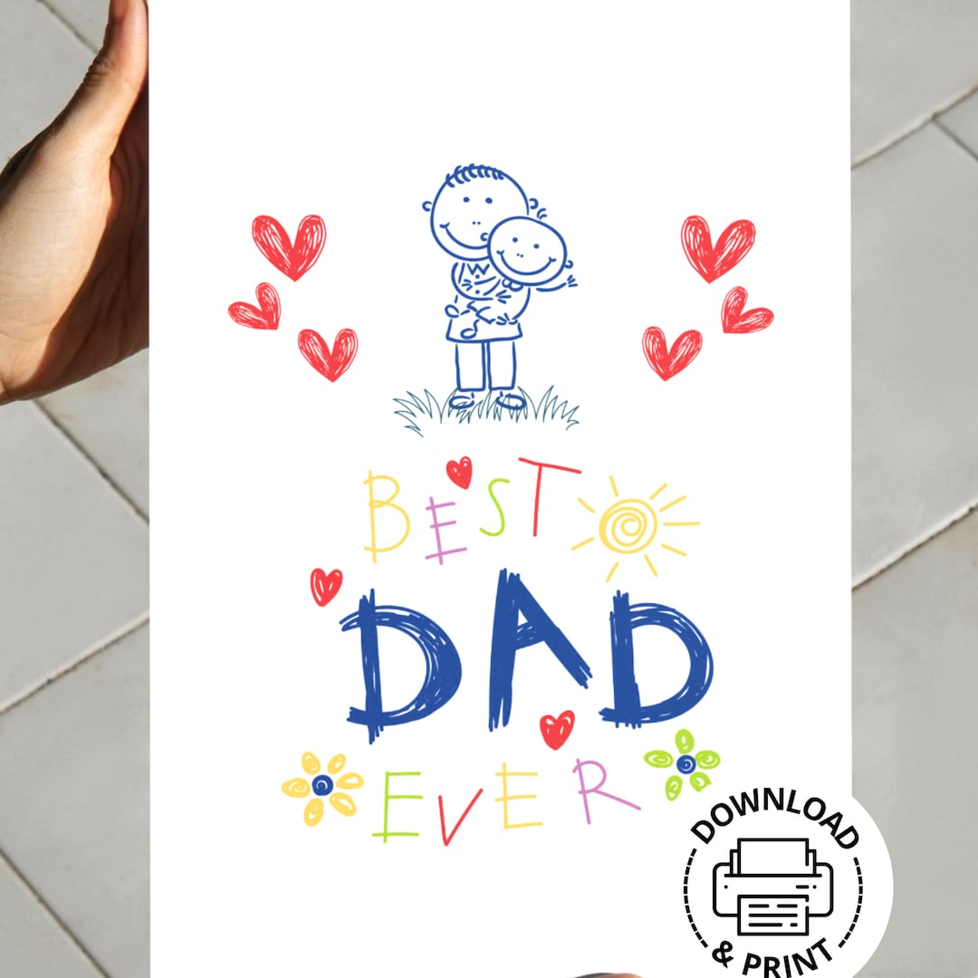 1st Fathers Day, Best Dad Ever, Digital Cards, Cards for Dad, First ...