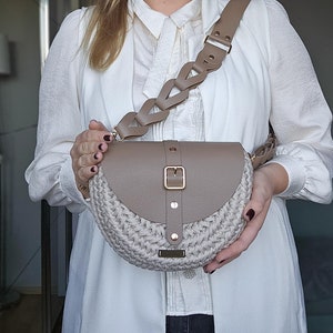 Small bag with flap, elegant shoulder bag with a decorative strap,  comfortable shopping bag, purse for meeting a friend, romantic date bag