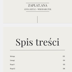 May include: A book cover with the title "JAK WYKONAĆ TOREBKE JODEŁKĘ?" and the subtitle "ZAPLAT.ANA ANNA SZULC-WRODARCZYK". The book also includes a table of contents with chapter titles and page numbers.