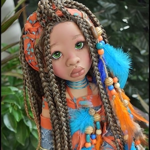 Gorgeous 2 Tone Braided Doll Wig - Size 11/12
