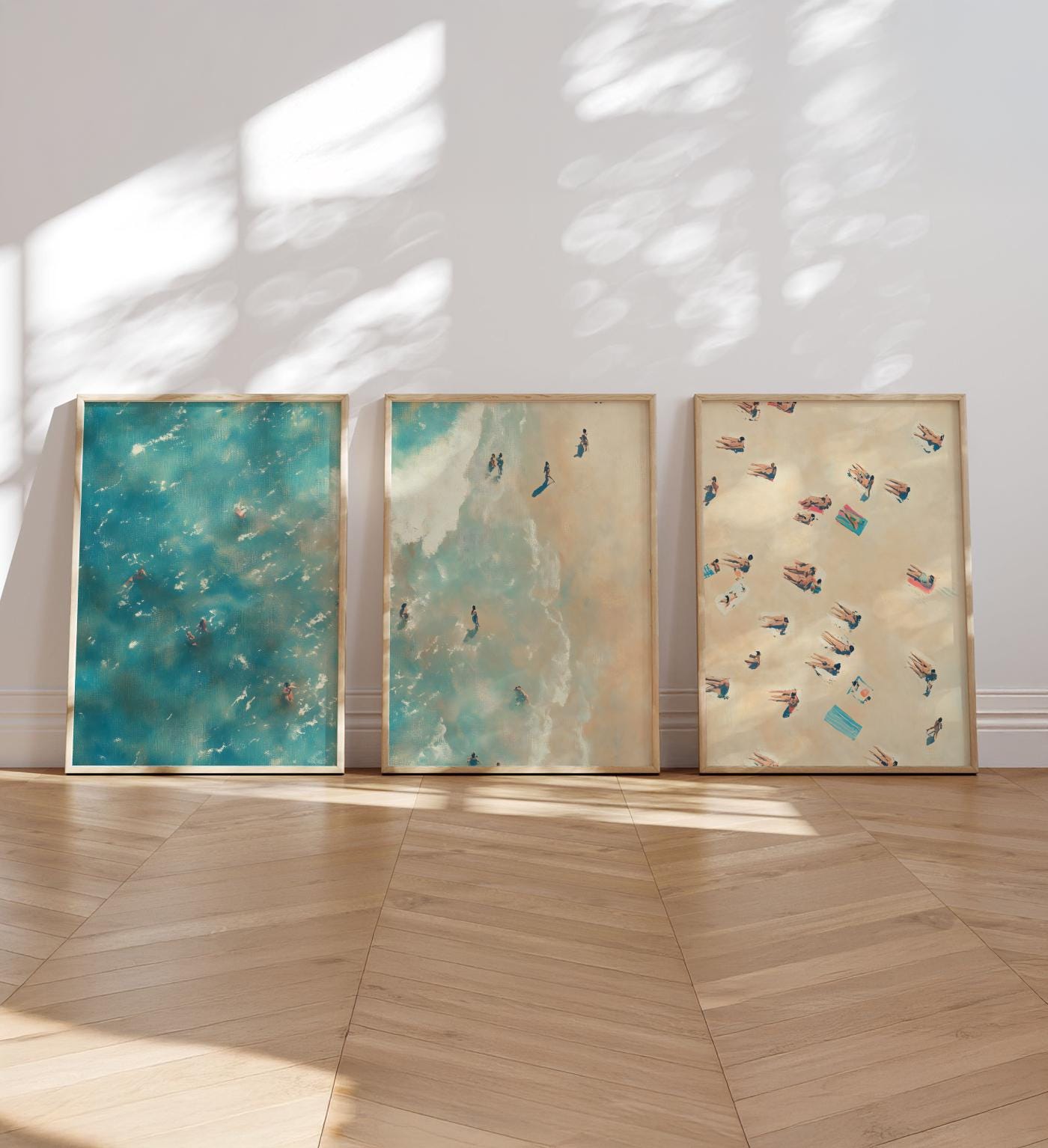 新品未使用　ウォールアート　４枚セット　マリン　ブルー ゴールド　海外インテリア 新品未使用 ウォールアート 4枚セット マリン ブルー ゴールド