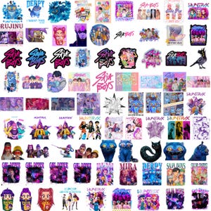 Puede incluir: Una colecci&oacute;n de pegatinas coloridas con varios dise&ntilde;os, incluyendo personajes de estilo anime, texto e ilustraciones. Las pegatinas muestran una gama de temas, desde la cultura pop hasta la fantas&iacute;a, con colores vibrantes y obras de arte detalladas.
