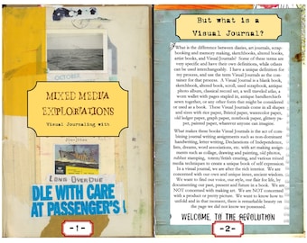 Mixed Media Explorations full color Workbook Download, Visual Journaling with Juliana Coles
