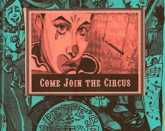 Circus, Circus Big Book of Postcards, visual journaling mail art style with Juliana Coles