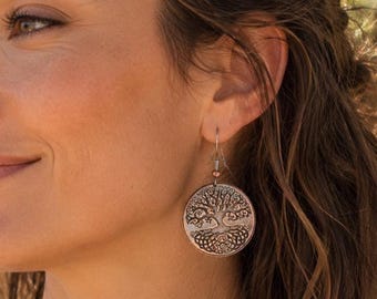 Tree of Life Copper Earrings
