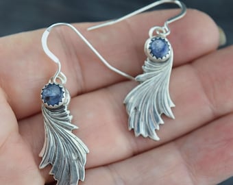 Handcrafted Sterling Silver Kyanite Earrings