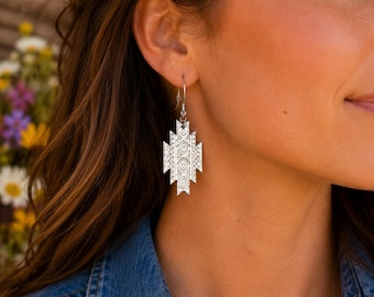 Southwestern Textured Sterling Silver Earrings