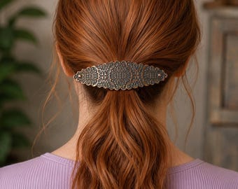 Large Copper Mandala Barrette