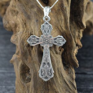 Sterling Silver Cross Pendant or Necklace