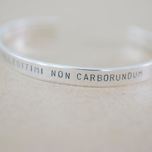 Custom Bracelet - Personalized Sterling Silver Cuff Bracelet - 1/4 inch